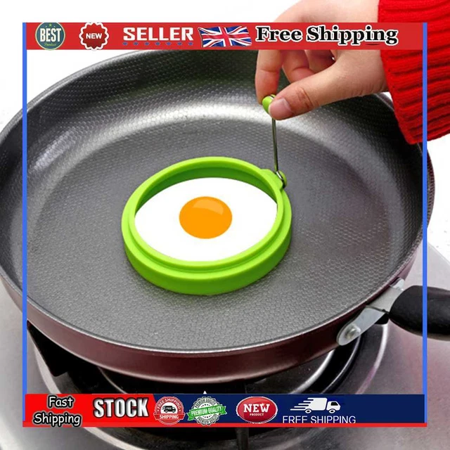 Anelli da cucina uova in silicone stampo pancake uova rotonde per gadget da cucina (verde)