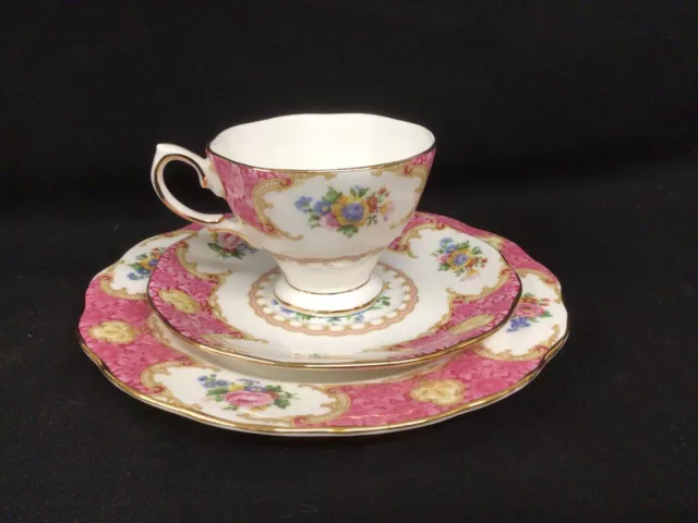 Vintage Royal Albert Lady Carlyle Bone China Tea Cup, Saucer & Side Plate Set