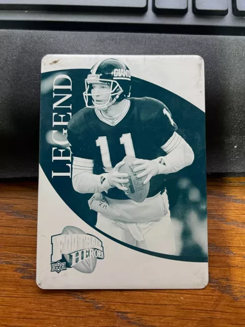 2009 Upper Deck Football Heroes Legend PHIL SIMMS Printing Plate Cyan  1/1