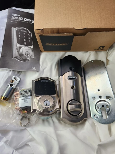 Schlage Camelot Satin Nickel Touchscreen Deadbolt