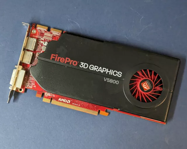 AMD / ATI FirePro V5800 GPU, 1GB PCIe Graphics Card, single slot, self powered