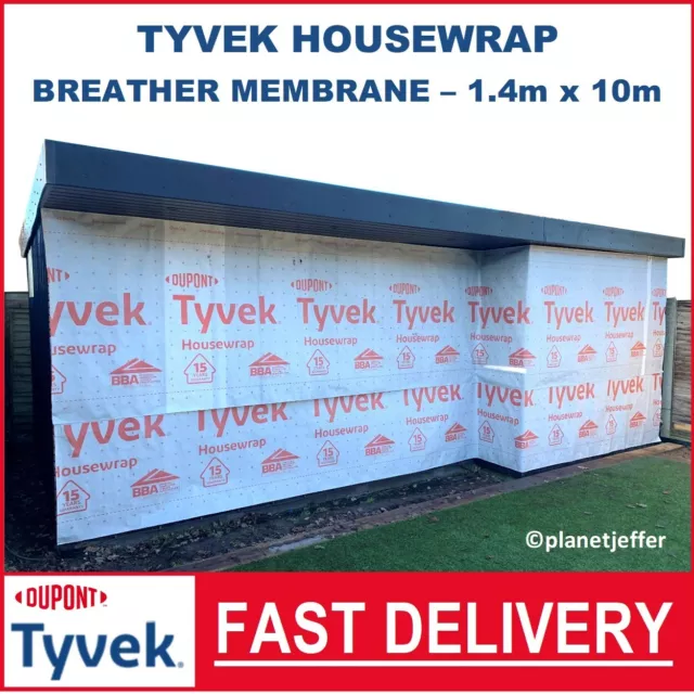 Tyvek Housewrap Breather Membrane 1.4m x 10m - Cut to Size Length - By The Metre