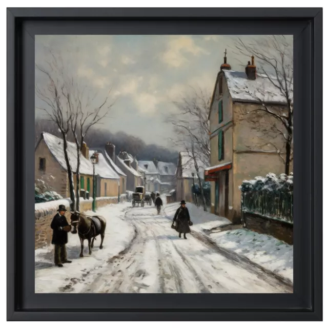 🎨💖 Superbe paysage sous la neige - Oeuvre originale et unique