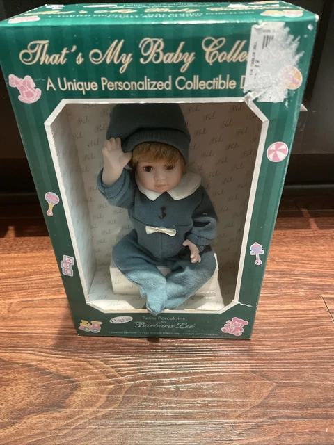 Petite Porcelains By Barbara Lee My Sweet Baby Boy Doll 8" - New