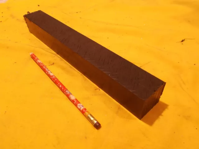 1 1/2" SQUARE NYLON BAR machinable plastic flat sheet stock 1 1/2" SQ x 12" long