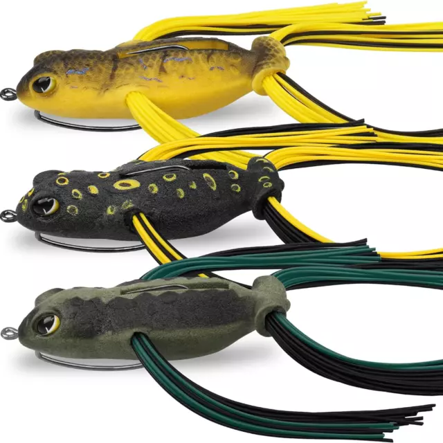 TOPWATER FROG FISHING Lures Silicone Leg Japan Design Weedless Soft Plastic  Bait $27.36 - PicClick