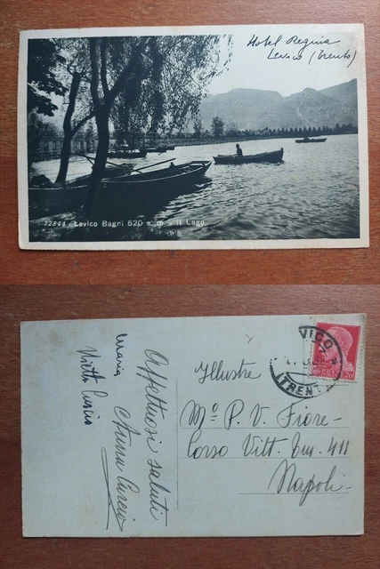 Levico Bagni (Trento) il lago viaggiata 1932 (G0L)