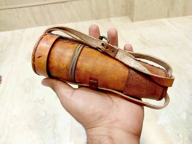 Leather Telescope Antique Brass Pirate Vintage Nautical Spyglass Marine Scope