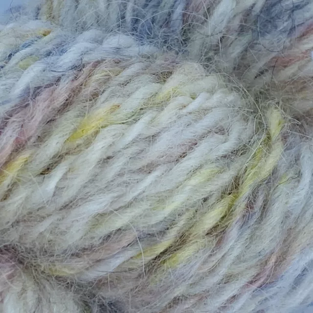 Sheepish Designs Hand Spun Yarn Mohair Wool Multicolor 109 Yards