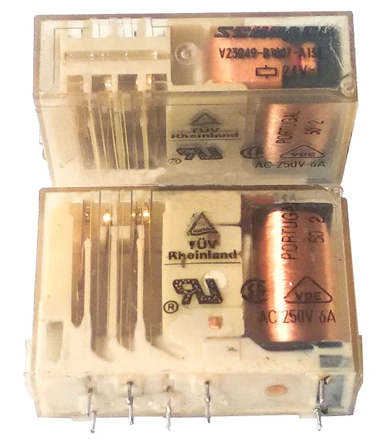 thumbnail image 2 of 1Pce SIEMENS V23049-B1007-A322 24VDC 6A 250VAC Safety Power Relay 10 Pins 2 of 3