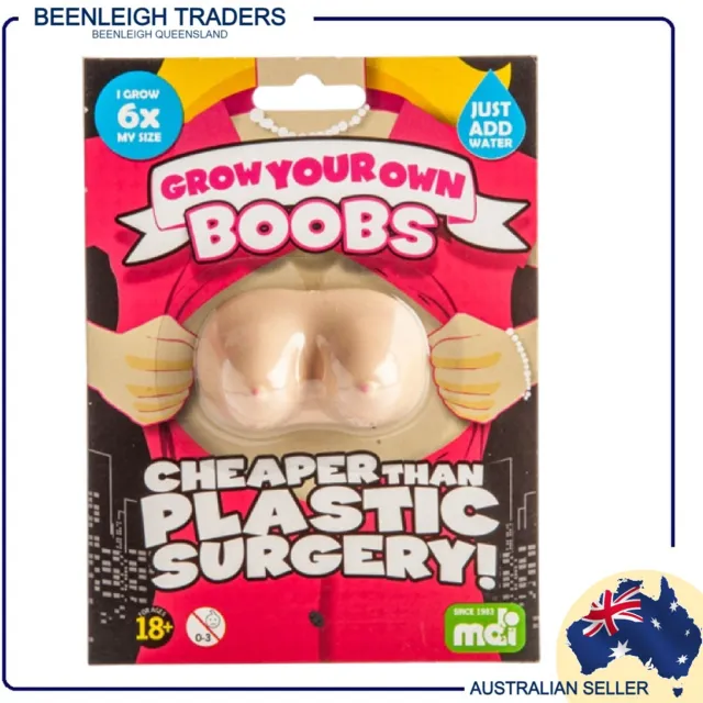 GROW YOUR OWN BIG BOOBS (Light Flesh) - Just Add Water - Grow Toy For Grownups!