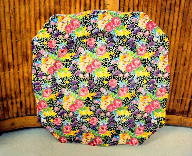 Vintage Royal Winton Grimwades /Hazel Chintz / 8 3/4" Square Plate