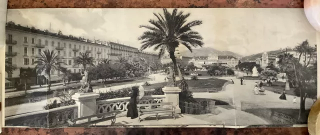 Nice France  Antique Photograph Panoramic WWI 1919 Albert 1 Garden World War I