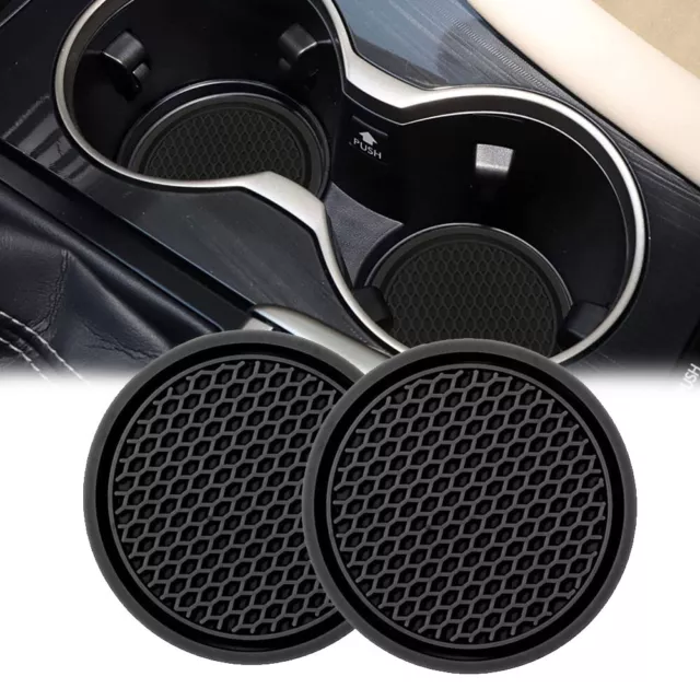 2x Car Interior Cup Holder Coasters Anti-Slip Mats Cup Insert Pads Universal