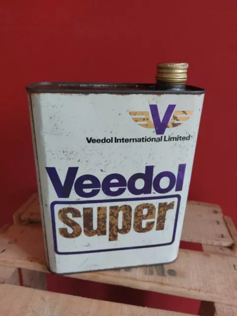 Ancien Bidon D'huile Veedol Super , Vide , État Voir Photos