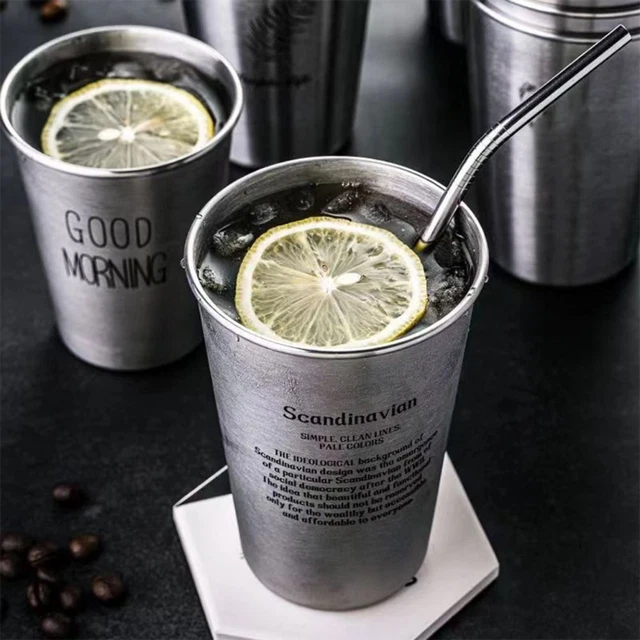 Acero inoxidable Tazas de cerveza Tazas de camping Taza de bebidas frías