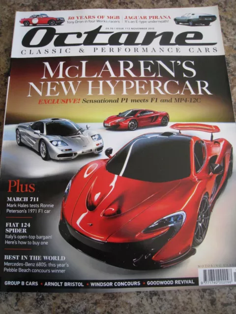 Octane Magazine Nov 2012 Mclaren Hypercar March 711 Fiat 124 Spider Arnolt Brist