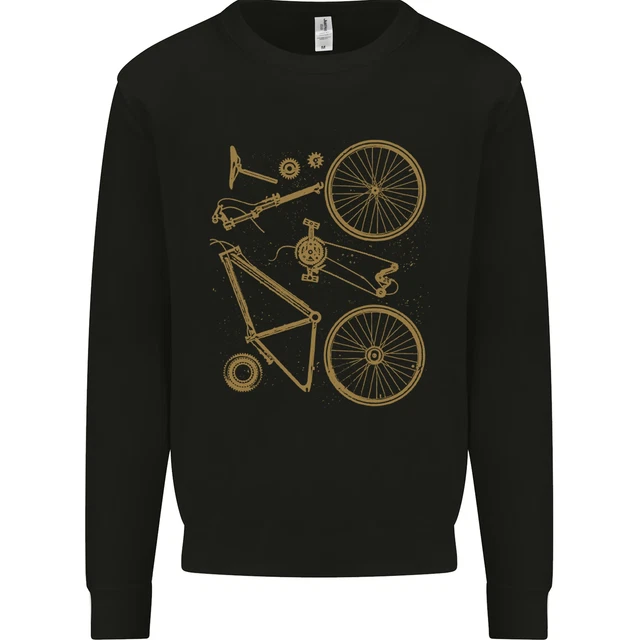 Bicycle Parts Cycling Cyclist Bike Funny Mens Sweatshirt Jumper