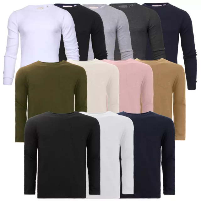 Men's Long Sleeve Crew Neck T-Shirt  Base Layer Casual Cotton Jersey Soul Star