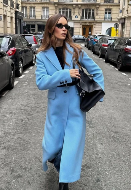 Cappotto blu zara outlet