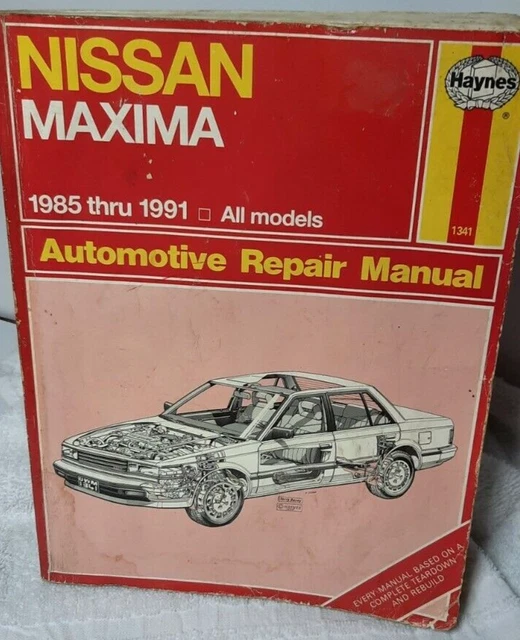 Haynes Repair Manual Nissan Maxima 1985 Thru 1991 #1341 1991 Good Used Condition