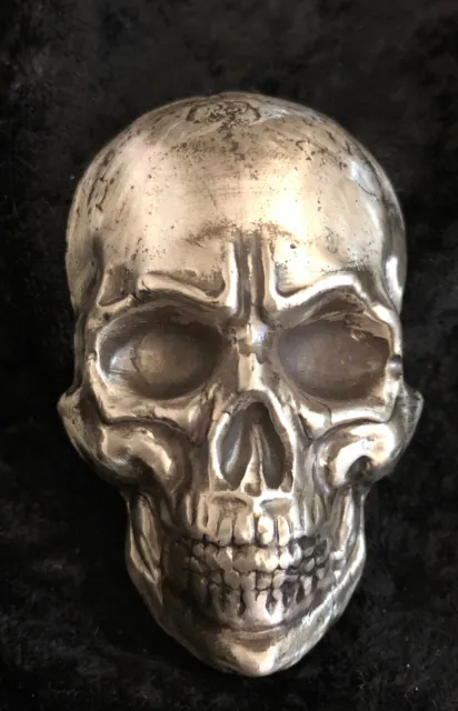 10 Troy Oz MK BarZ "Vexed Skull" Hand Poured .999 FS LIMITED EDITION