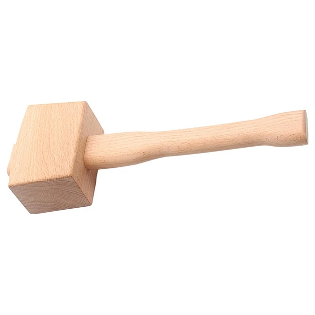 245mm Hêtre Massif Charpentier En Bois Maillet Marteau Poignée Outil De