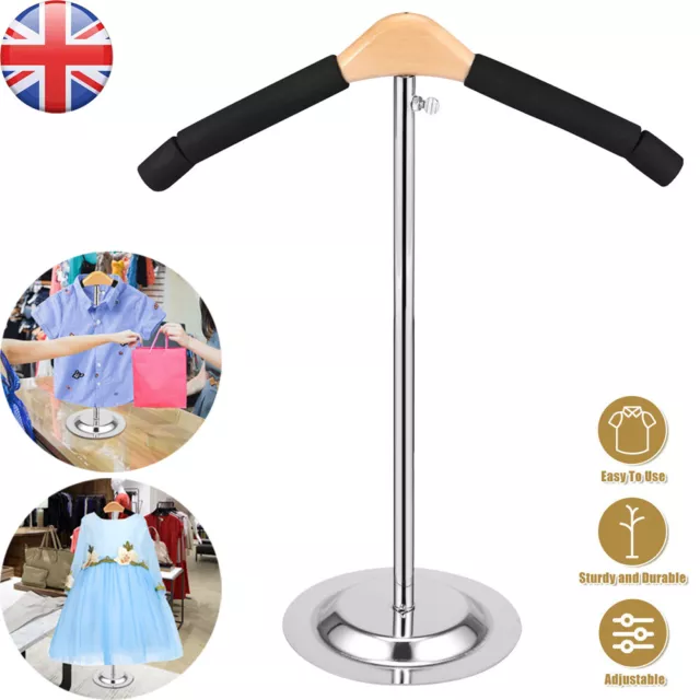 1x Adjustable Child T Shirt Display Stand Flexible Shoulder Stand Clothes Hanger