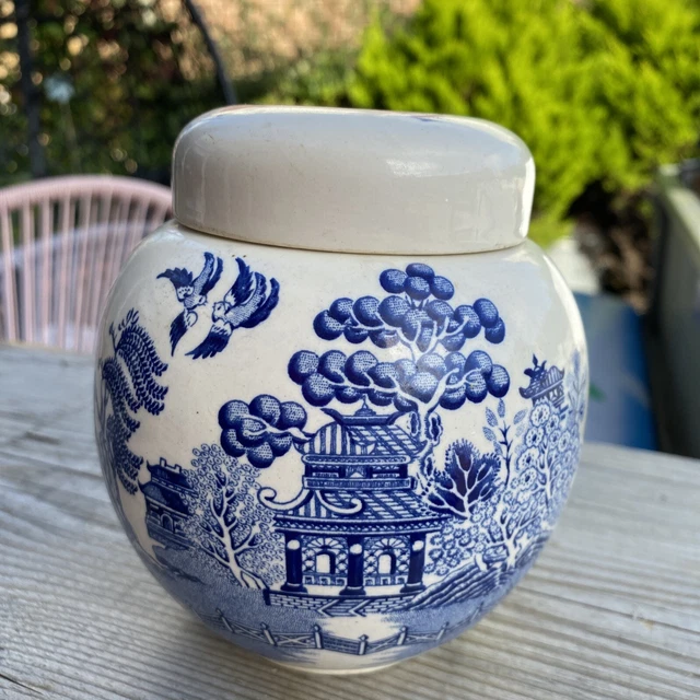 Sadler Vintage Ingwerglas blau & weiß orientalisch - Made in England Staffordshire