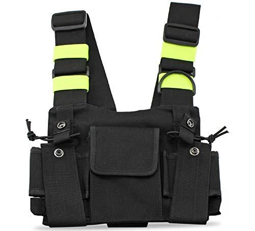 abcGoodefg Radio Chest Harness Chest Front Pack Pouch Holster Vest Rig for Tw...