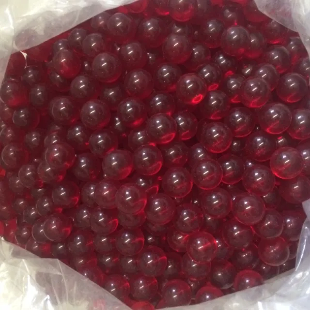 red Acrylic Spheres Plastic Balls 1/2" Diameter - 10 Pieces Per Bag