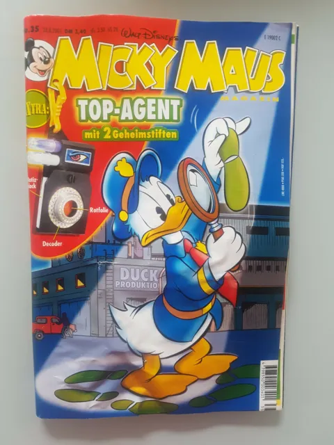Micky Maus Heft 35 2001 aus Sammlung Walt Disney mit Beilage Top-Agent
