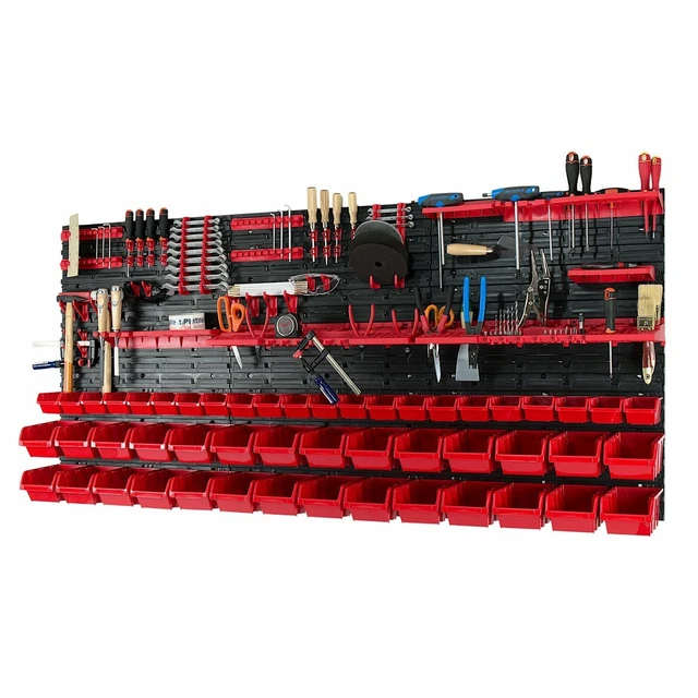 Set da parete per utensili 1728 x 780 mm Scaffale da officina Scatole...