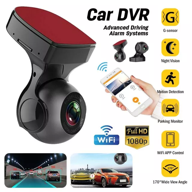 HD 1080P WiFi Car DVR Camera Dash Cam Motion Detection Camcorder Parking Monitor