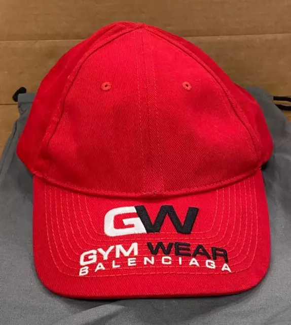 Balenciaga Gym Wear Hat (Red) Used.