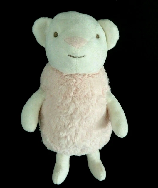 S9. DOUDOU PELUCHE ATMOSPHERA MOUTON ROSE BLANC 29cm - ETAT NEUF*