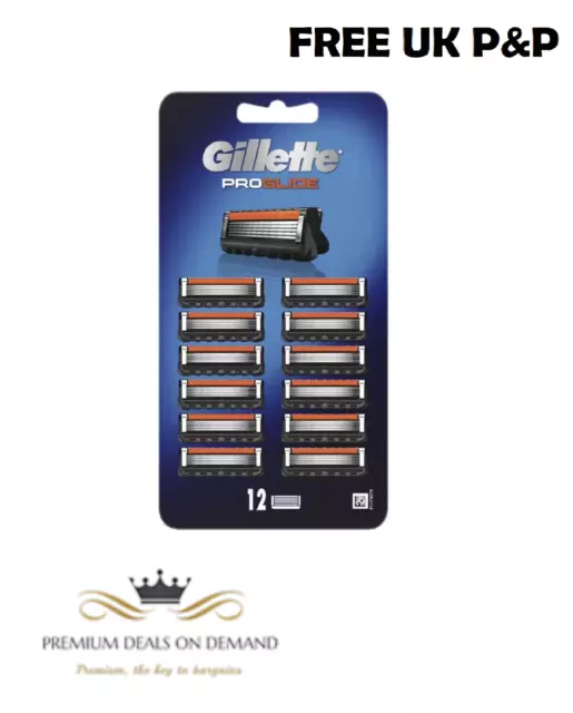 Gillette PROGLIDE Razor Blades 12 PACK SEALED Genuine UK Stock BNIP