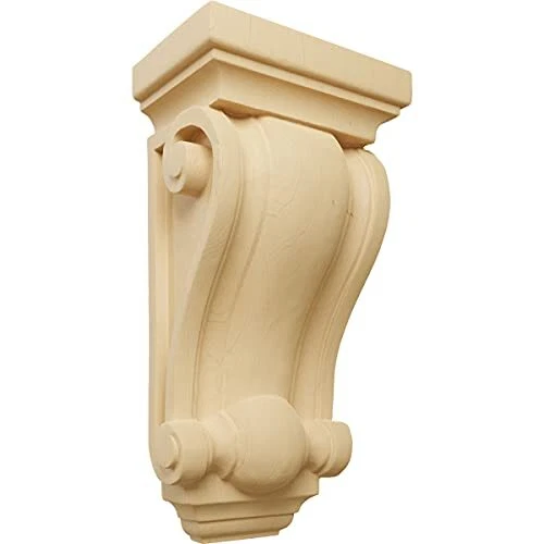 Ekena Millwork CORW06X04X12COAL Cole Pilaster Wood Corbels 6 1/4"W x 4"D x 12...
