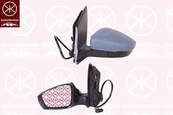 331-0048 TYC Espejo Retrovisor Izquierda, Imprimado, Para