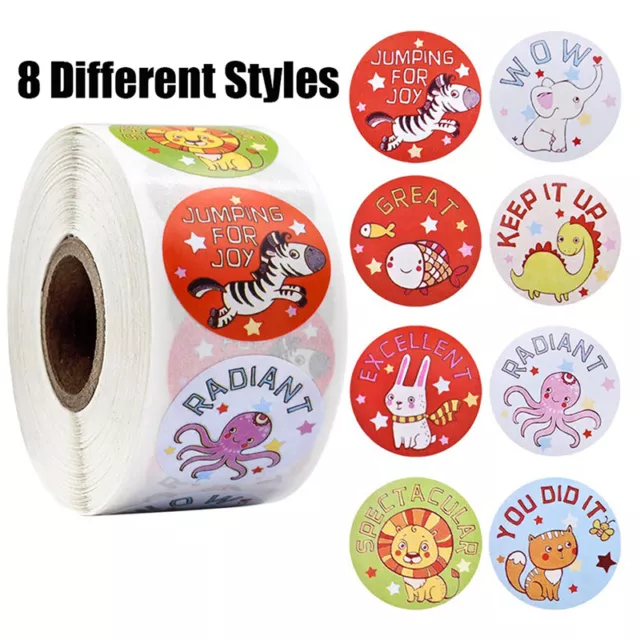 500pcs Reward Stickers Encouragement Sticker Roll for Kids Motivational Stick*LN