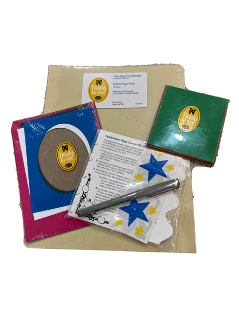 Creative Memories Thanks To You LOT - Paper Die Cuts Frames Corner Borders Pen