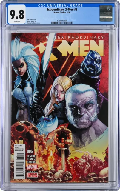 Extraordinary X-Men #6 CGC 9.8 (Mar 2016, Marvel) Jeff Lemire, Humberto Ramos