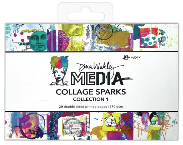 3 Pack Dina Wakley Media Collage Sparks 6"X4" 20/Pkg-Collection 1 MDA82224