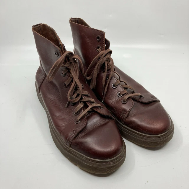 MARTENS TALIB Boots Mens Womens Red Leather Combat Shoes