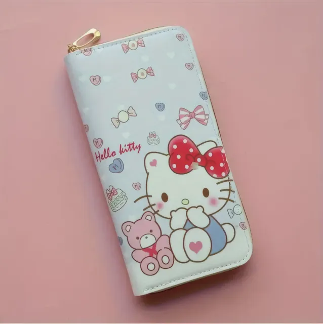 Sanrio Hello Kitty zipped long Wallet Card Holder cute birthday gift 7.6x4x1