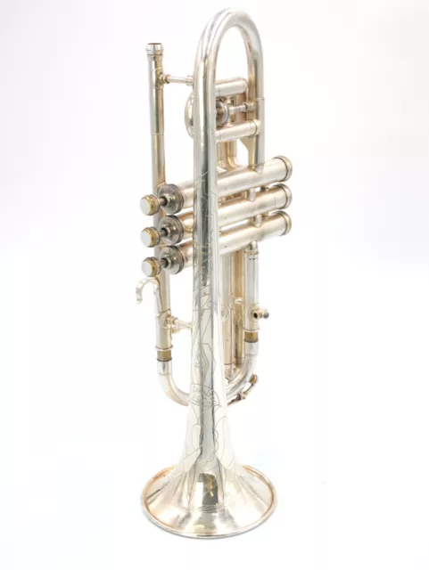 Slick Vintage Victor Special 1942 Conn 38A Cornet in Silver Plate