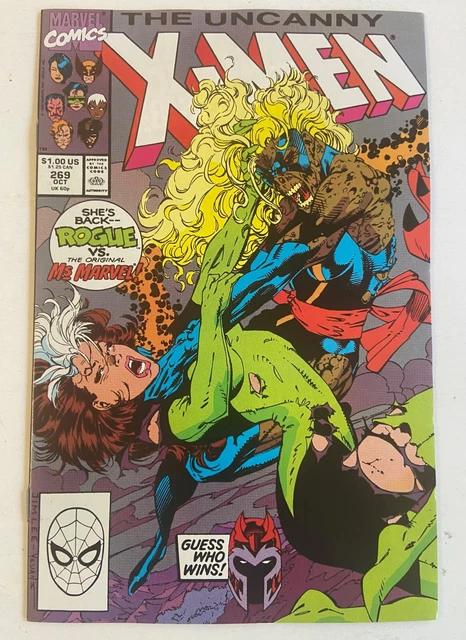 Uncanny X-Men #269  Rogue Battles With Ms. Marvel - 1990