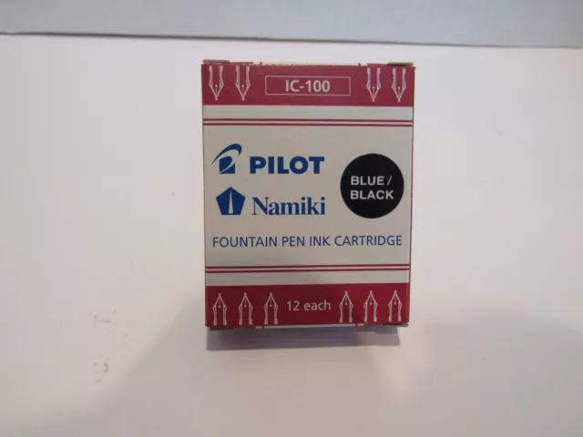 2x12 Pilot Namiki Fountain Pen Ink Cartridges (Refill)-BLACK -TOTAL 24