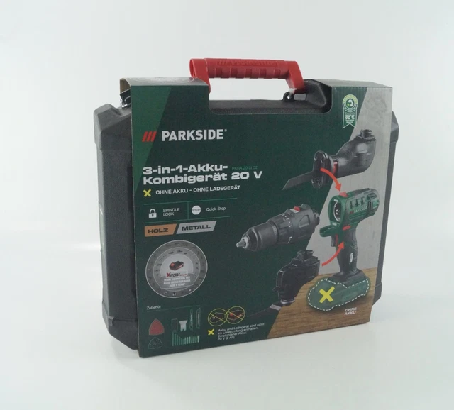 PARKSIDE 20 V Combinato 3 in 1 Combinazione avvitatore a batteria SENZA