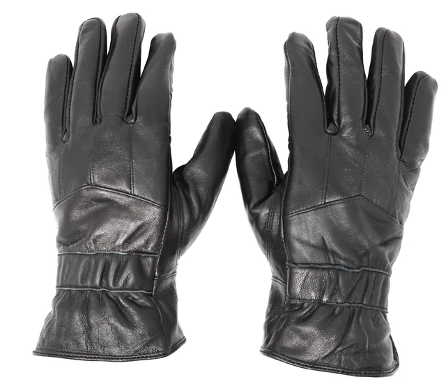 New Men's Classy Leather Winter Warm Gloves with Fur Lined Driving Warm Gloves